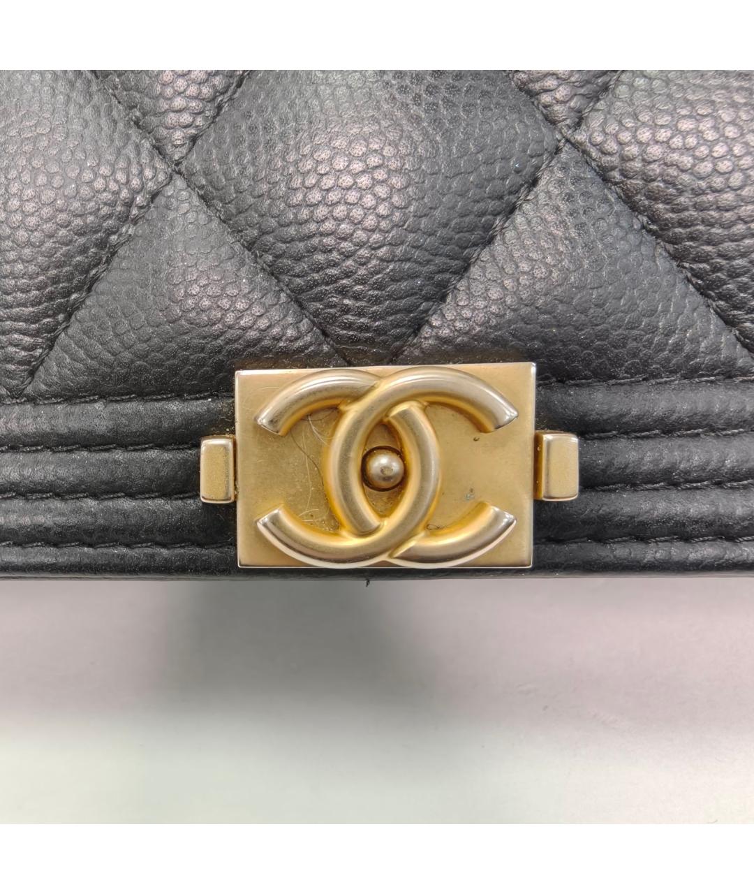 CHANEL Черная кожаная сумка через плечо, фото 7