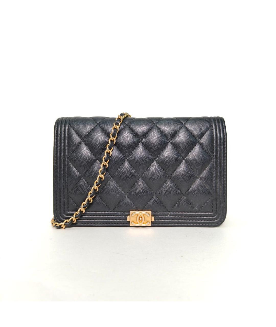 CHANEL Черная кожаная сумка через плечо, фото 2