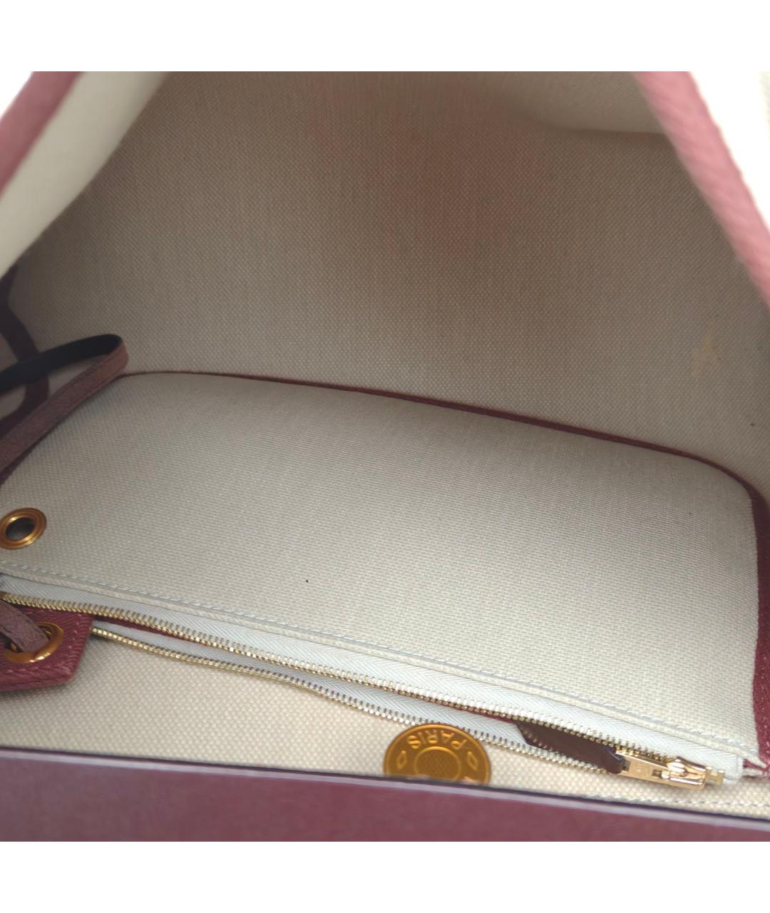 HERMES Бежевая тканевая сумка через плечо, фото 8