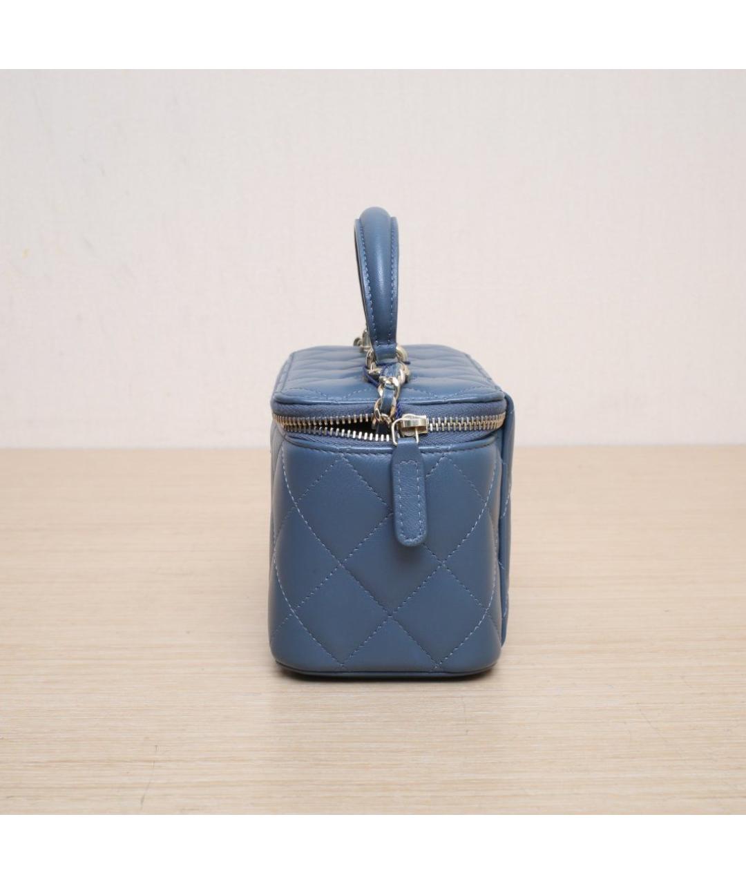 CHANEL Синяя кожаная сумка через плечо, фото 5