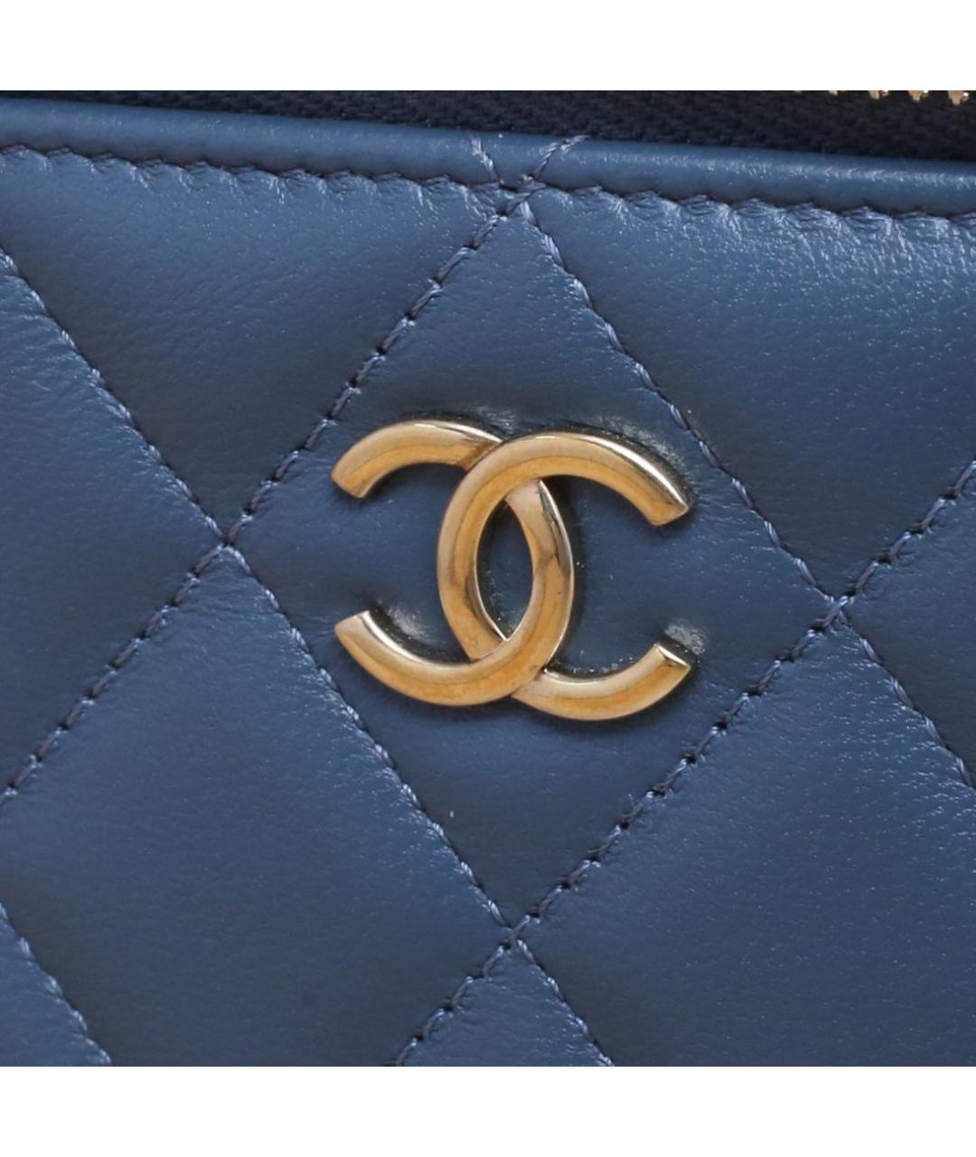 CHANEL Синяя кожаная сумка через плечо, фото 8