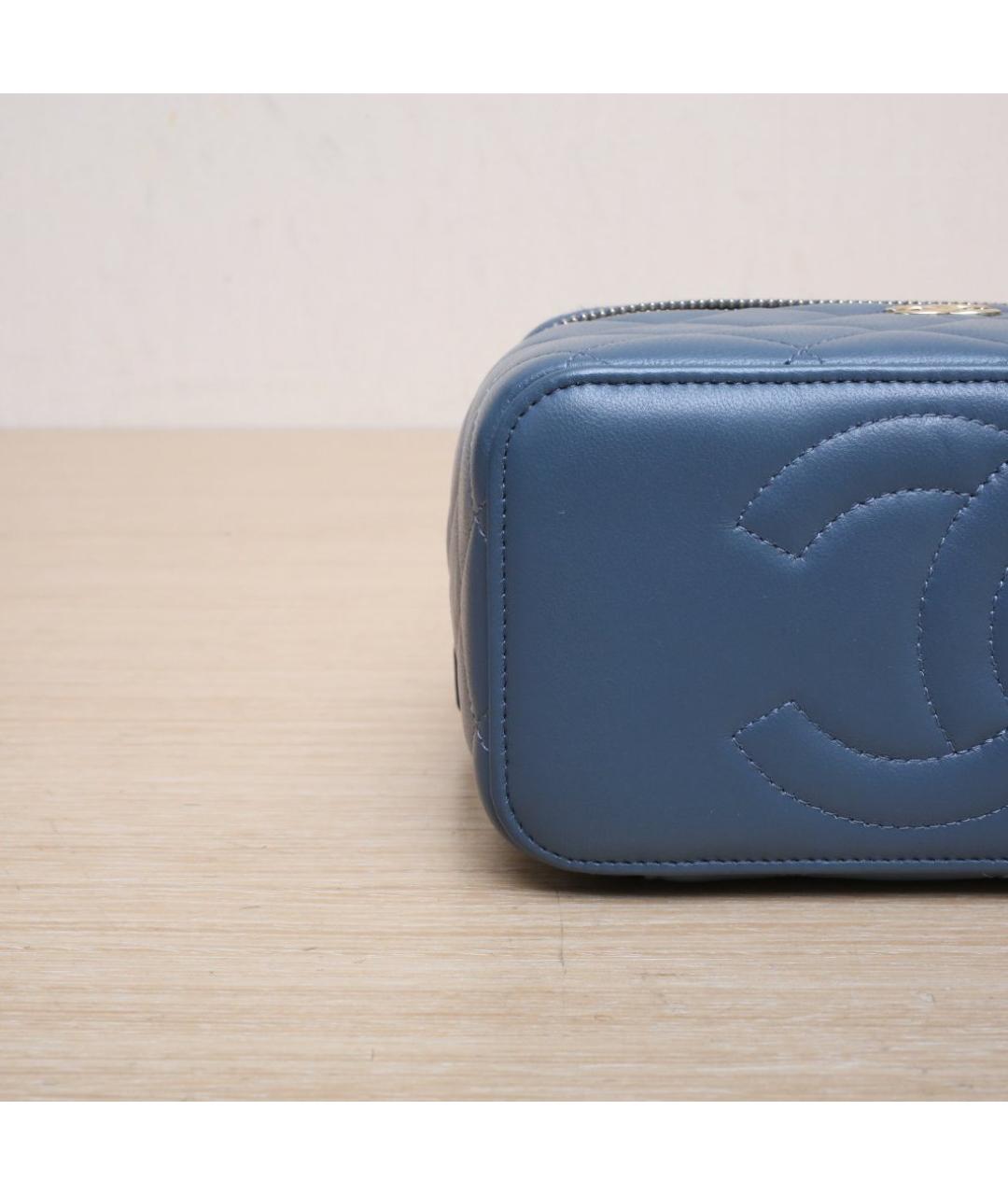 CHANEL Синяя кожаная сумка через плечо, фото 9