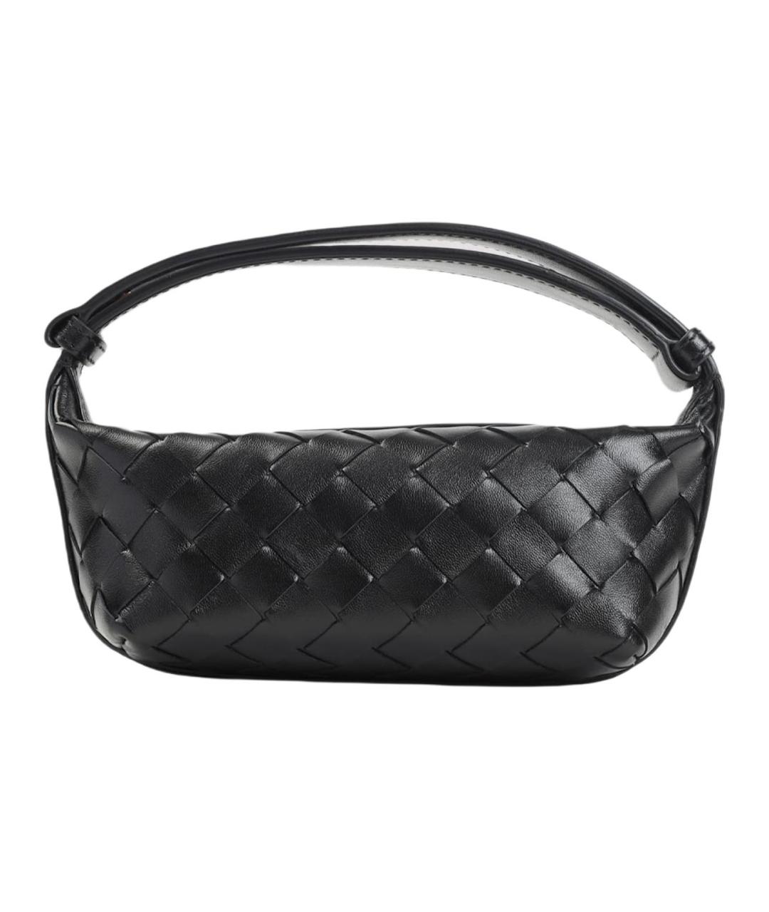 BOTTEGA VENETA Черная кожаная сумка через плечо, фото 2