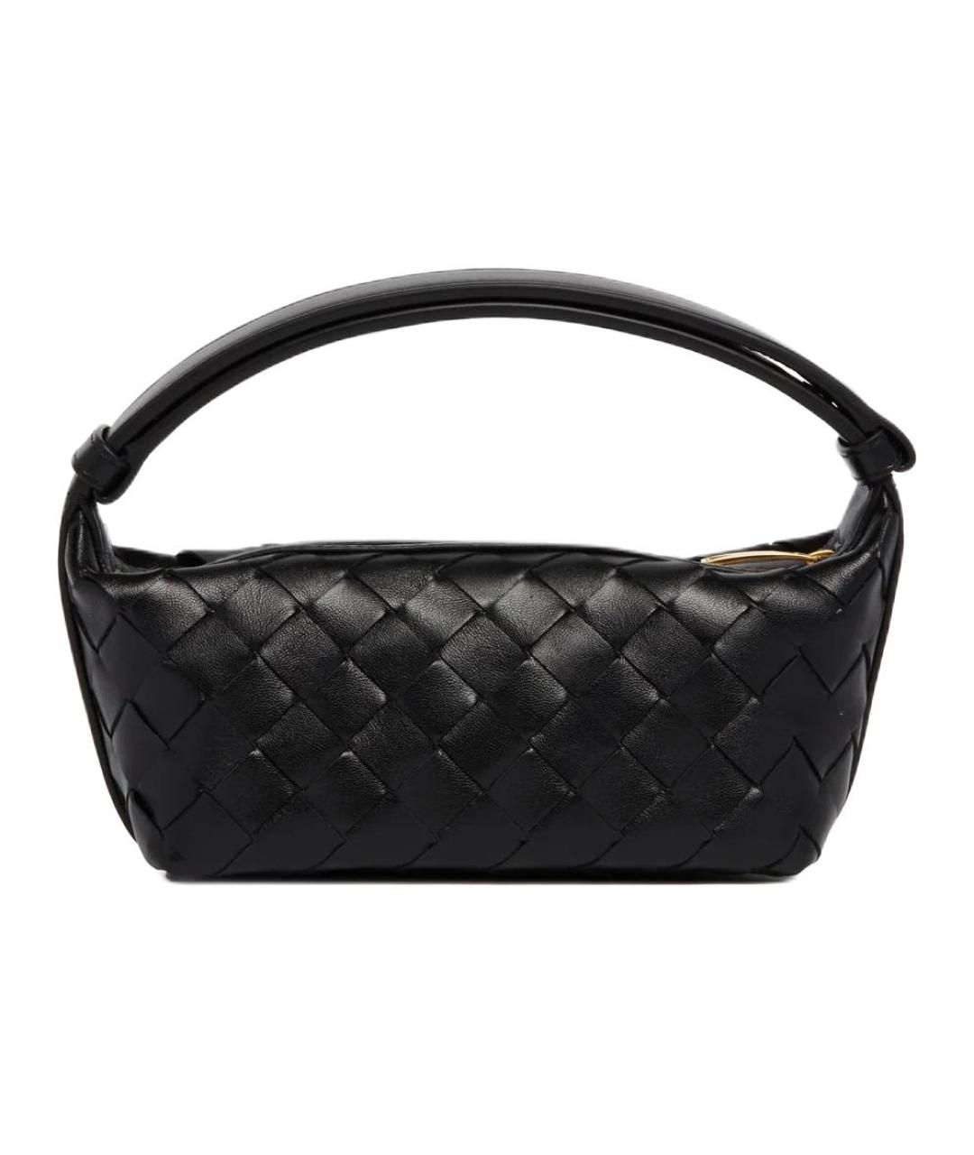 BOTTEGA VENETA Черная кожаная сумка через плечо, фото 4