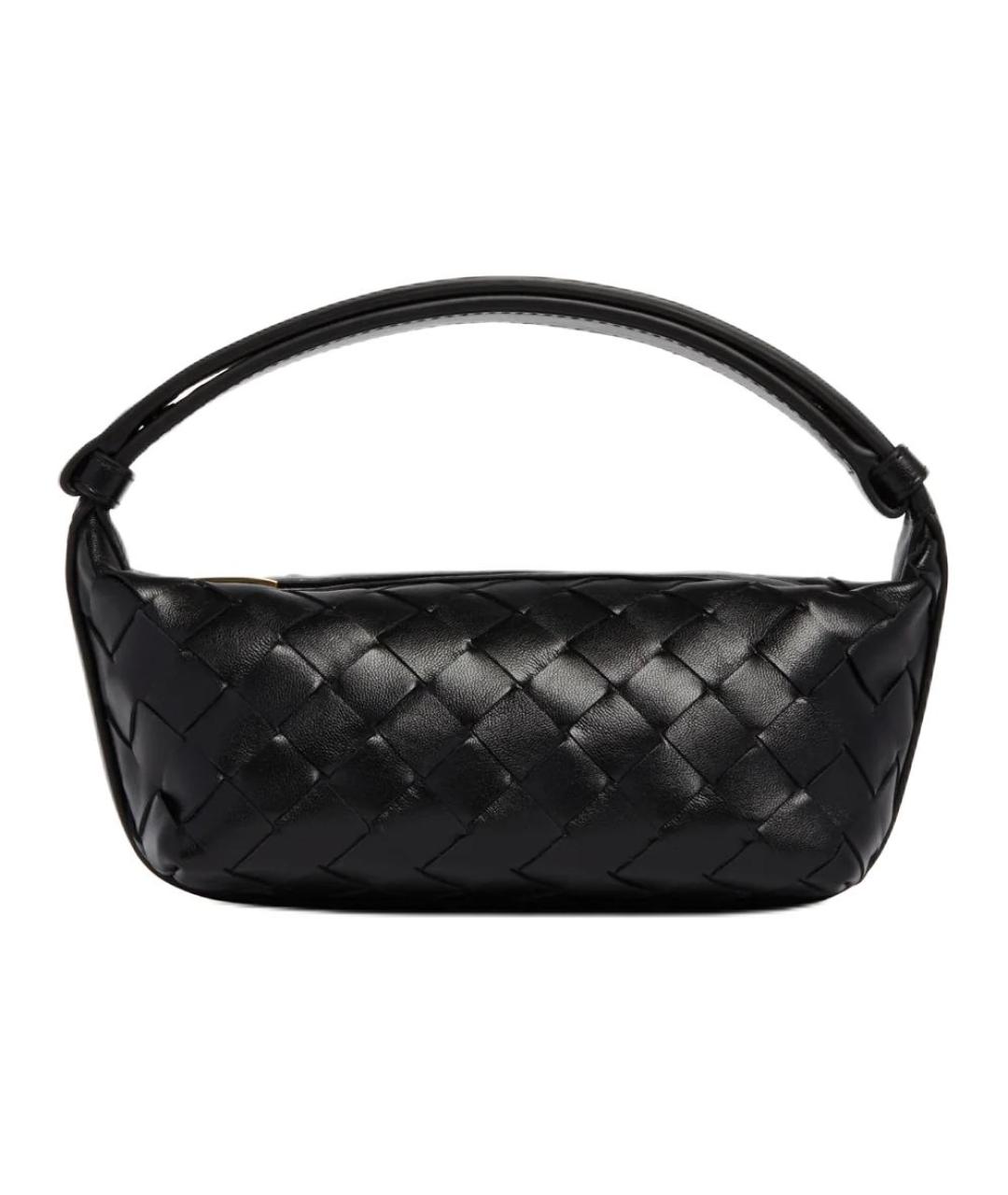 BOTTEGA VENETA Черная кожаная сумка через плечо, фото 1