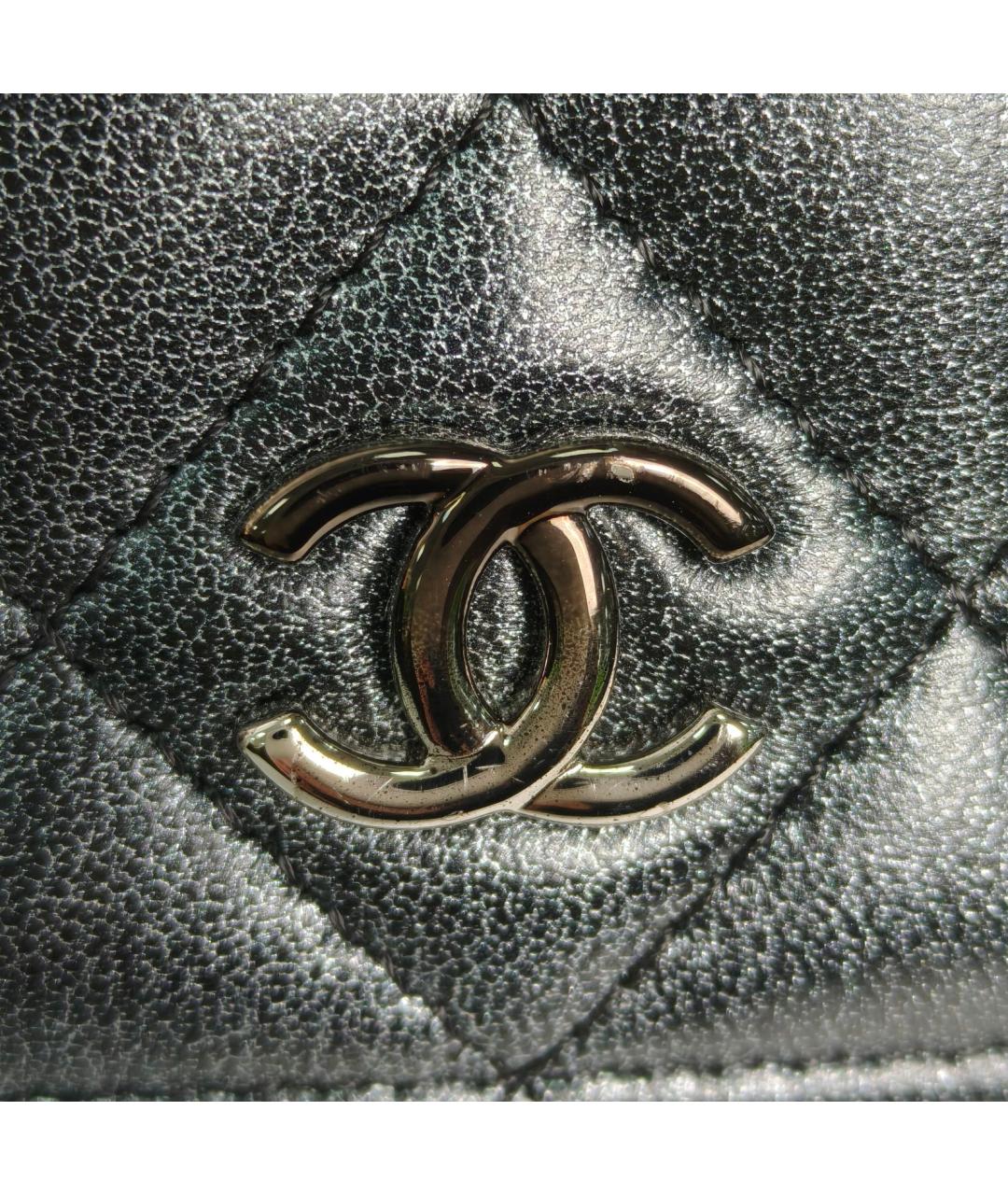 CHANEL Черная кожаная сумка через плечо, фото 7