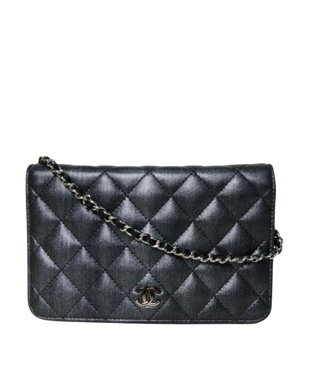 CHANEL Черная кожаная сумка через плечо, фото 1