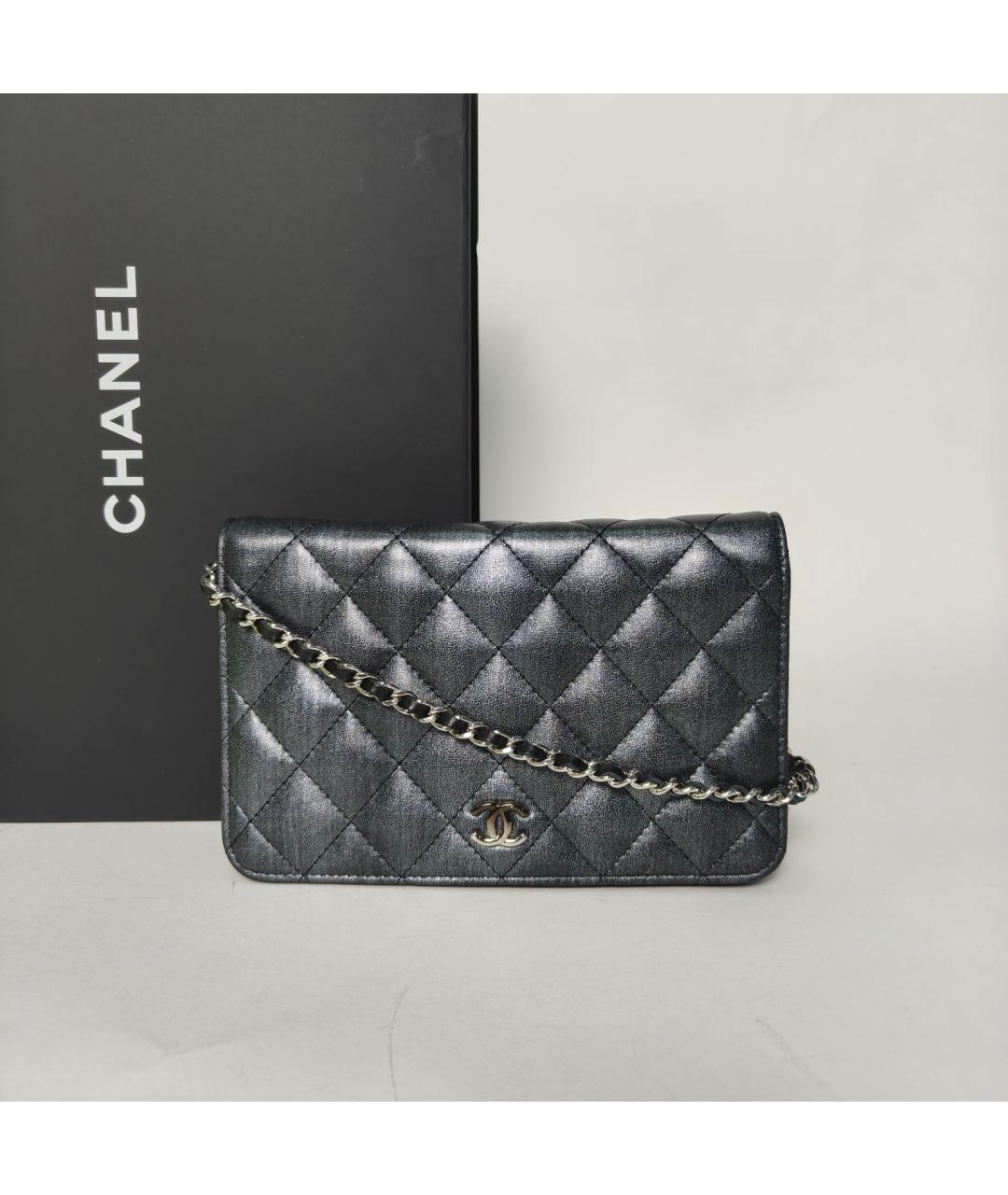 CHANEL Черная кожаная сумка через плечо, фото 9