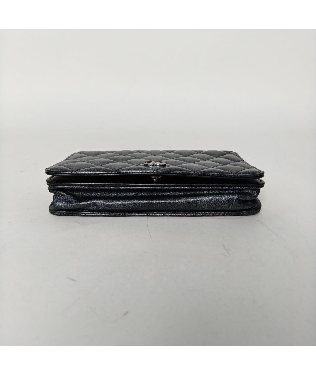 CHANEL Черная кожаная сумка через плечо, фото 6