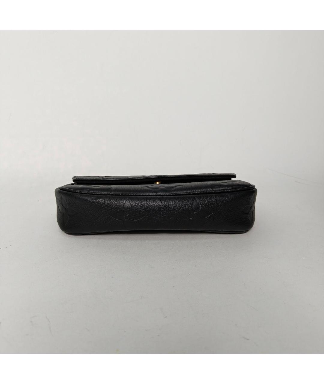 LOUIS VUITTON Черная кожаная сумка через плечо, фото 6