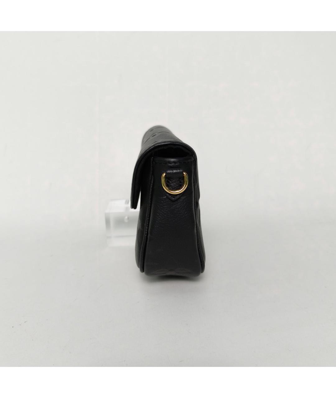 LOUIS VUITTON Черная кожаная сумка через плечо, фото 5