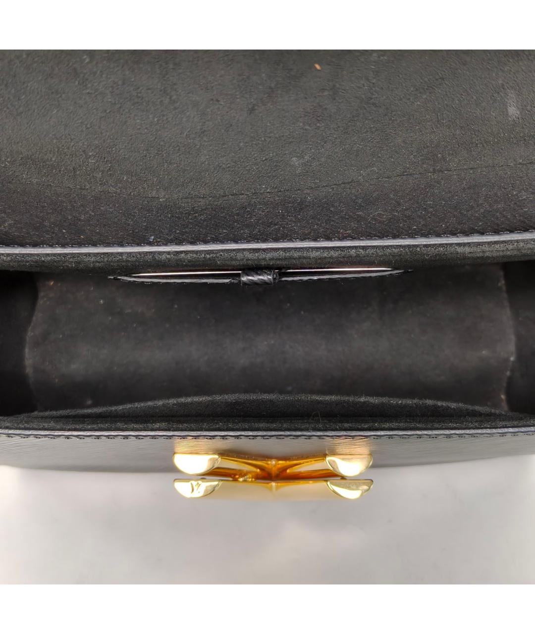 LOUIS VUITTON Черная кожаная сумка через плечо, фото 8