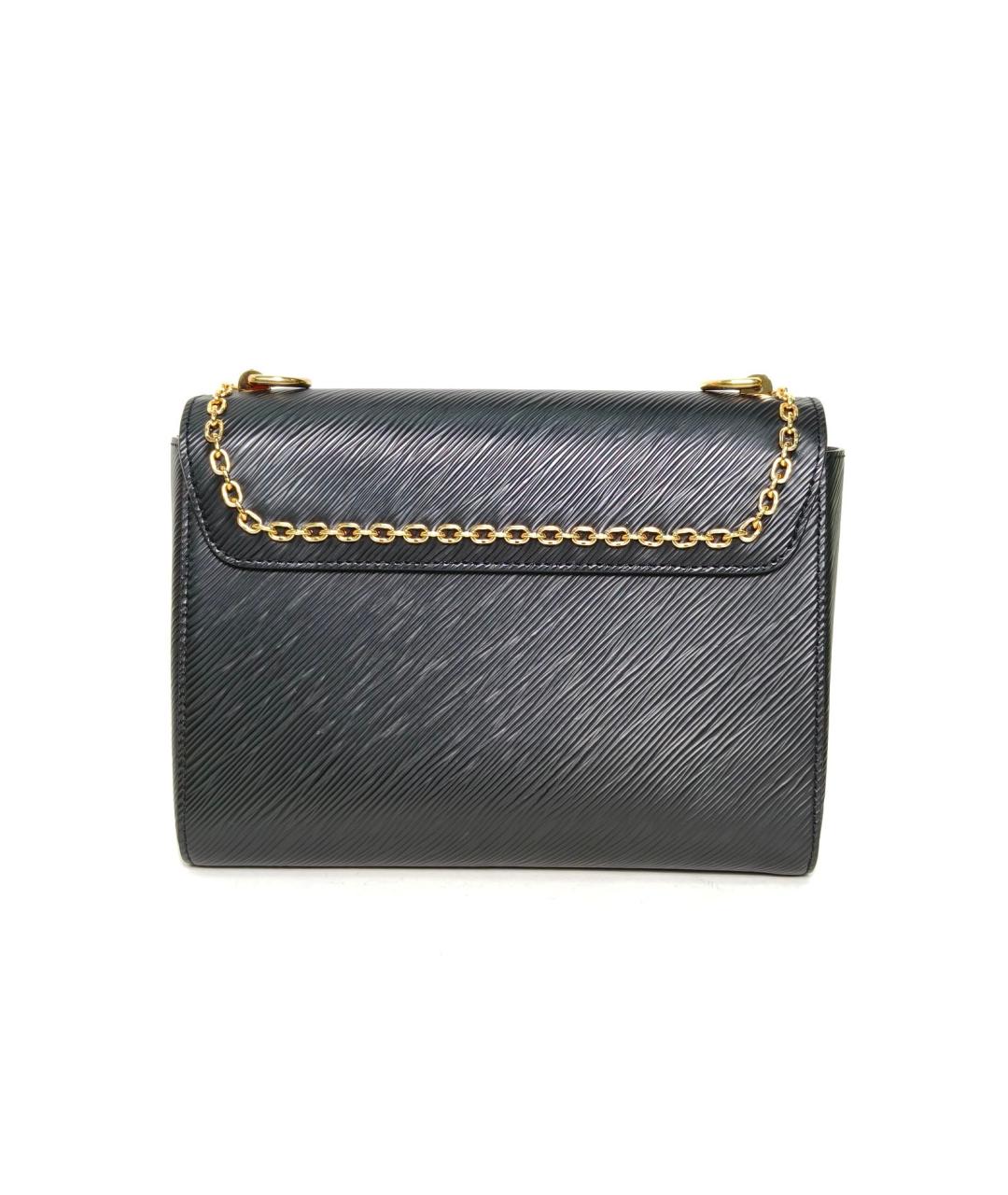 LOUIS VUITTON Черная кожаная сумка через плечо, фото 4