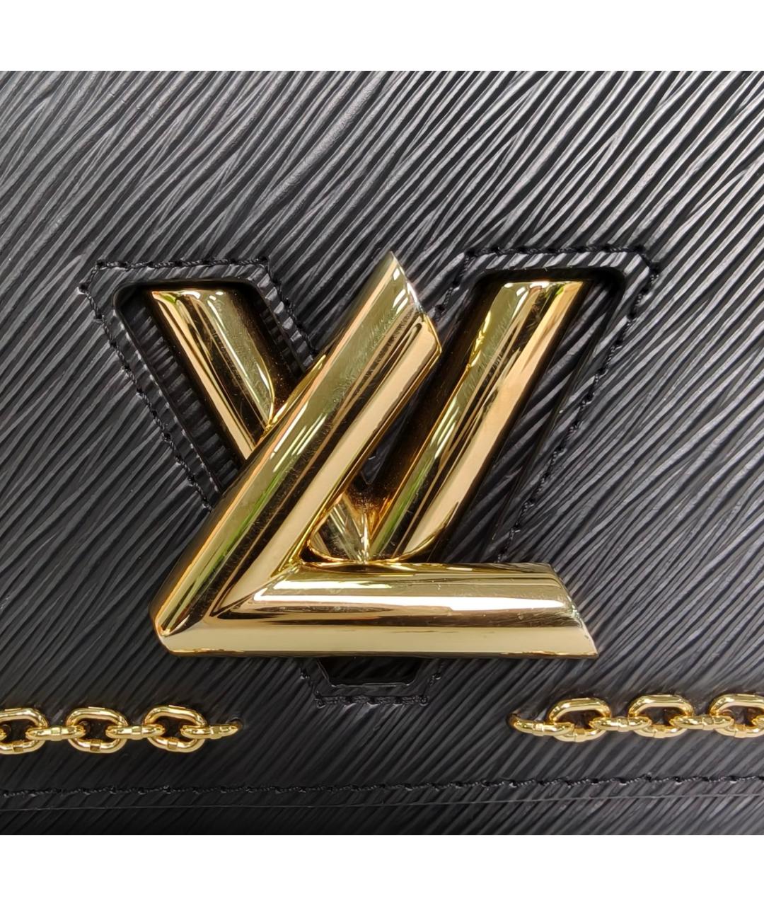 LOUIS VUITTON Черная кожаная сумка через плечо, фото 7