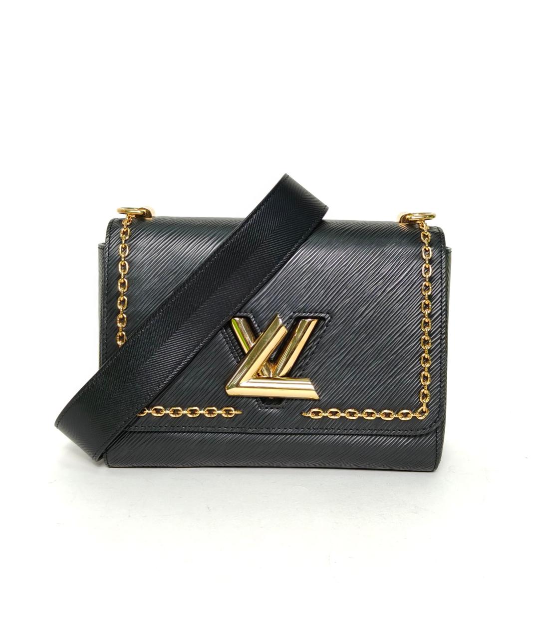 LOUIS VUITTON Черная кожаная сумка через плечо, фото 2