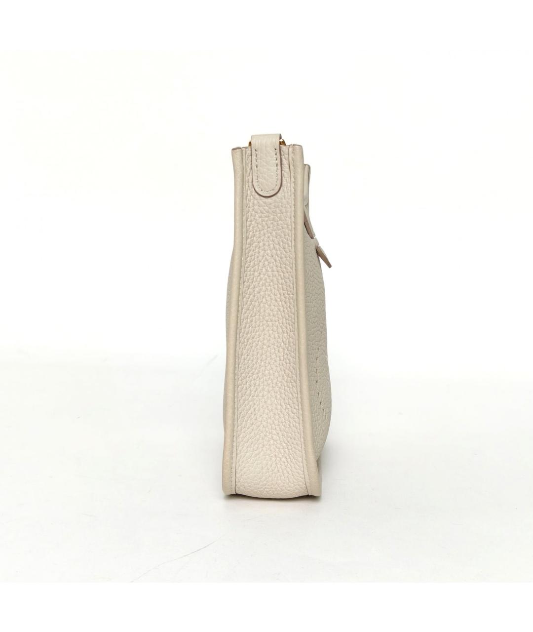 HERMES Белая кожаная сумка через плечо, фото 5