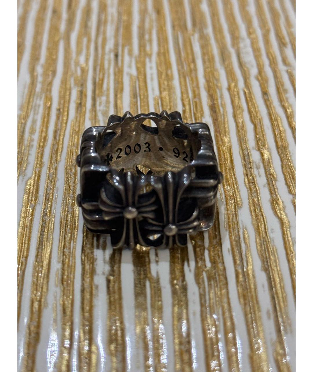 CHROME HEARTS Серое серебряное кольцо, фото 2