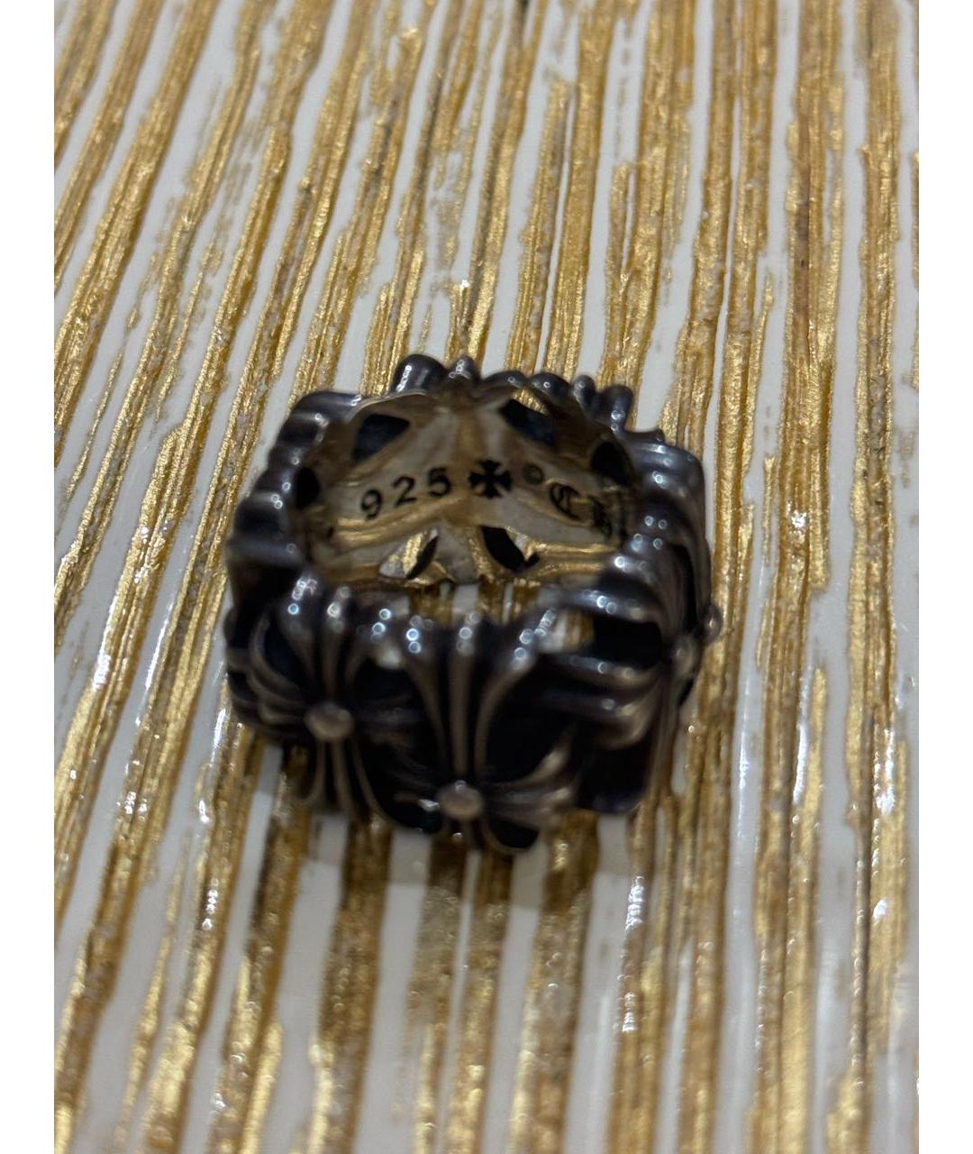 CHROME HEARTS Серое серебряное кольцо, фото 3