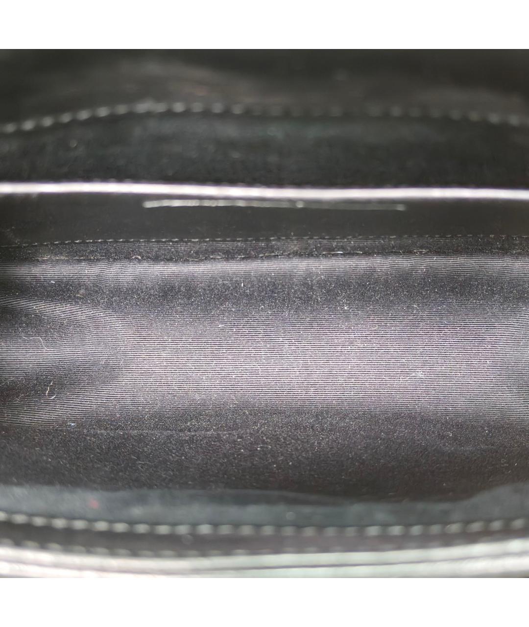 SAINT LAURENT Черная кожаная сумка через плечо, фото 8
