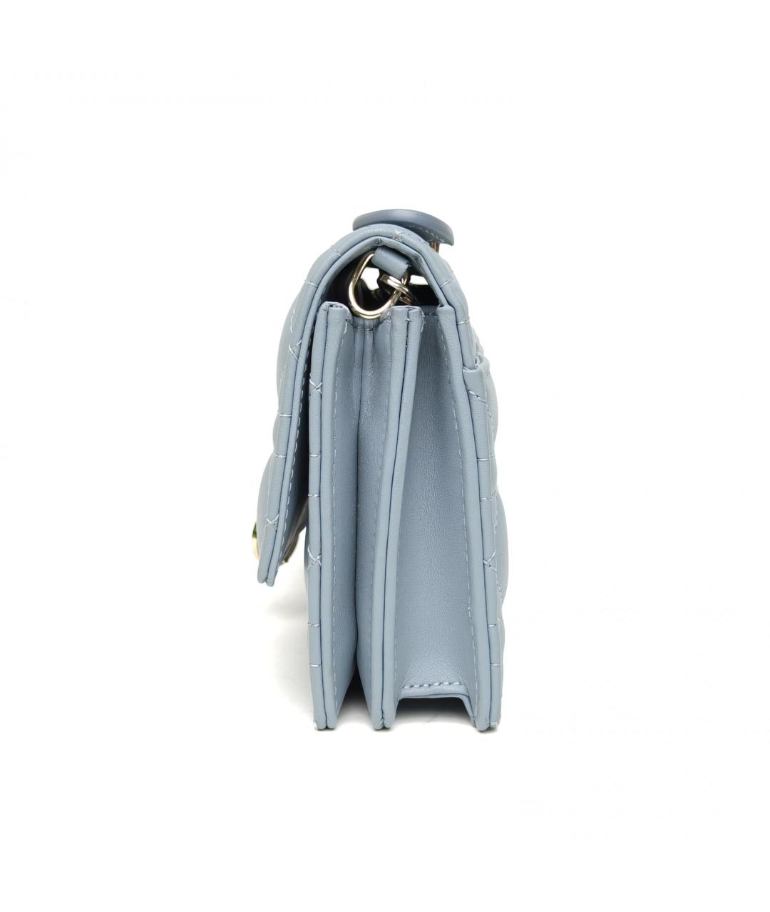 CHRISTIAN DIOR Голубая кожаная сумка через плечо, фото 3
