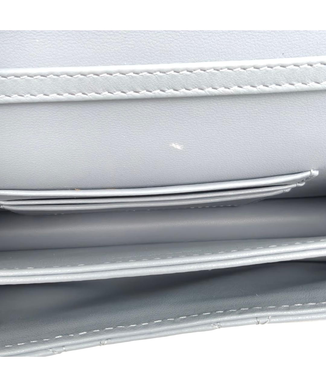 CHRISTIAN DIOR Голубая кожаная сумка через плечо, фото 8