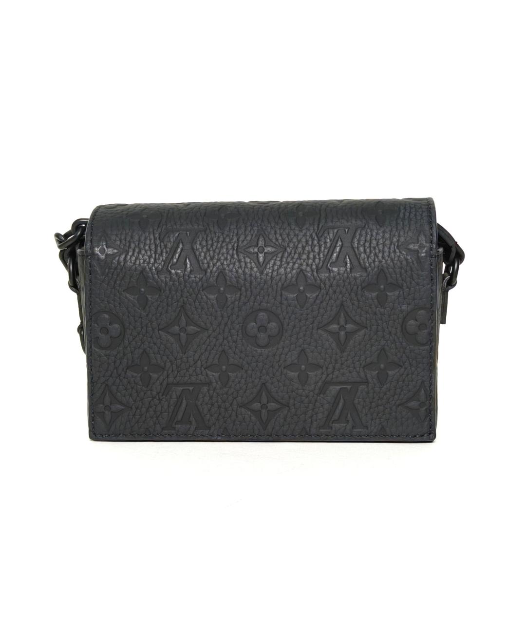 LOUIS VUITTON Черная кожаная сумка через плечо, фото 4