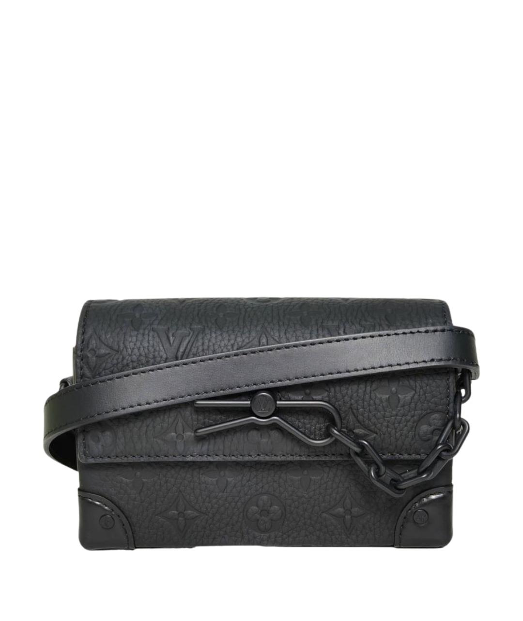 LOUIS VUITTON Черная кожаная сумка через плечо, фото 1