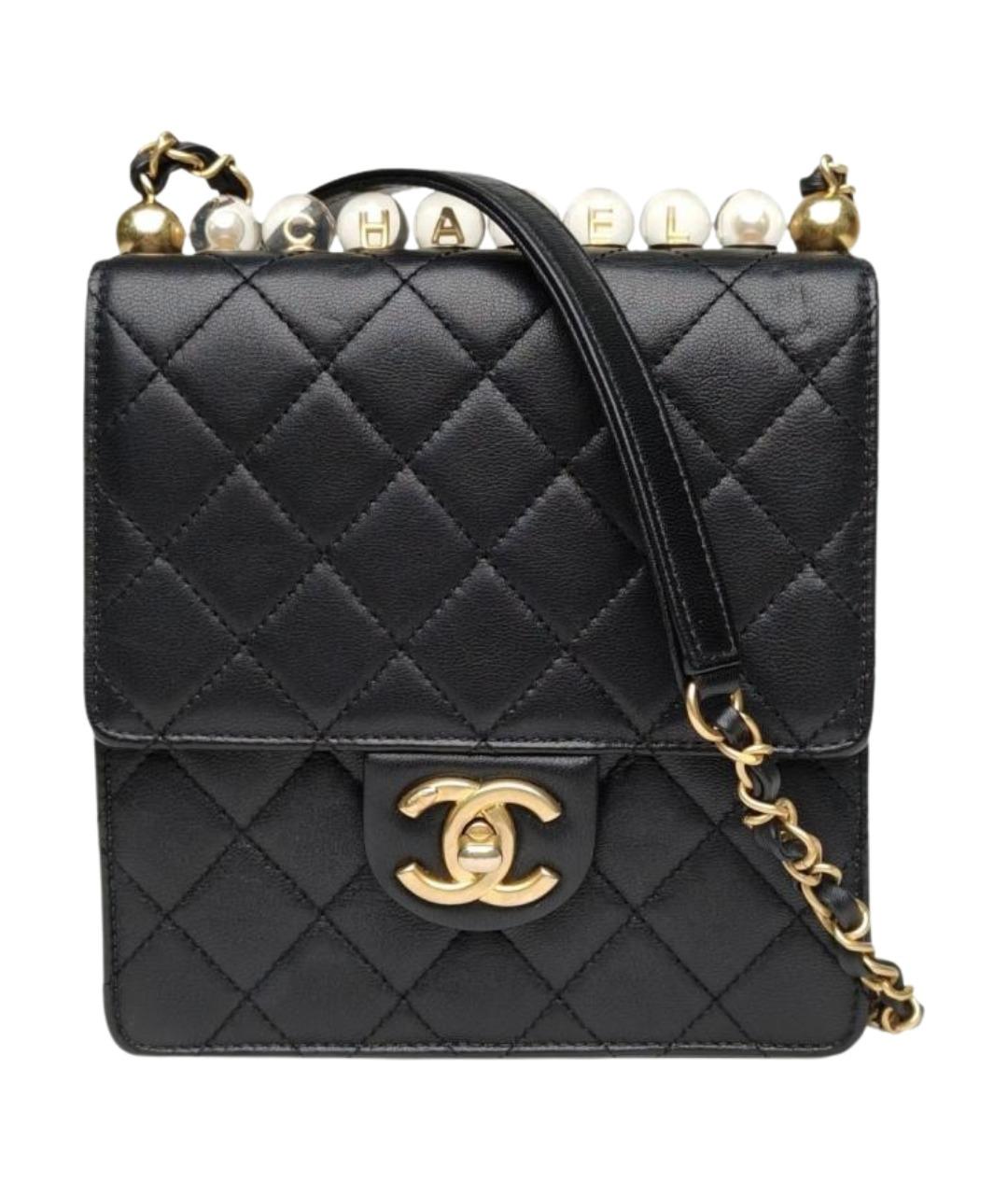 CHANEL Черная кожаная сумка через плечо, фото 1
