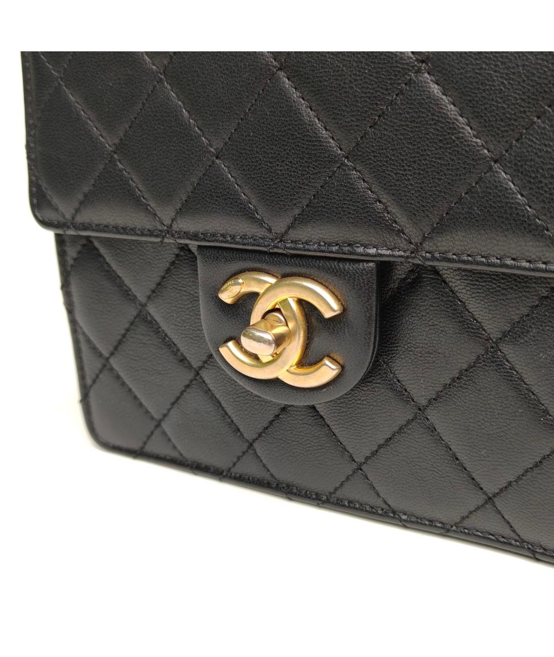 CHANEL Черная кожаная сумка через плечо, фото 7