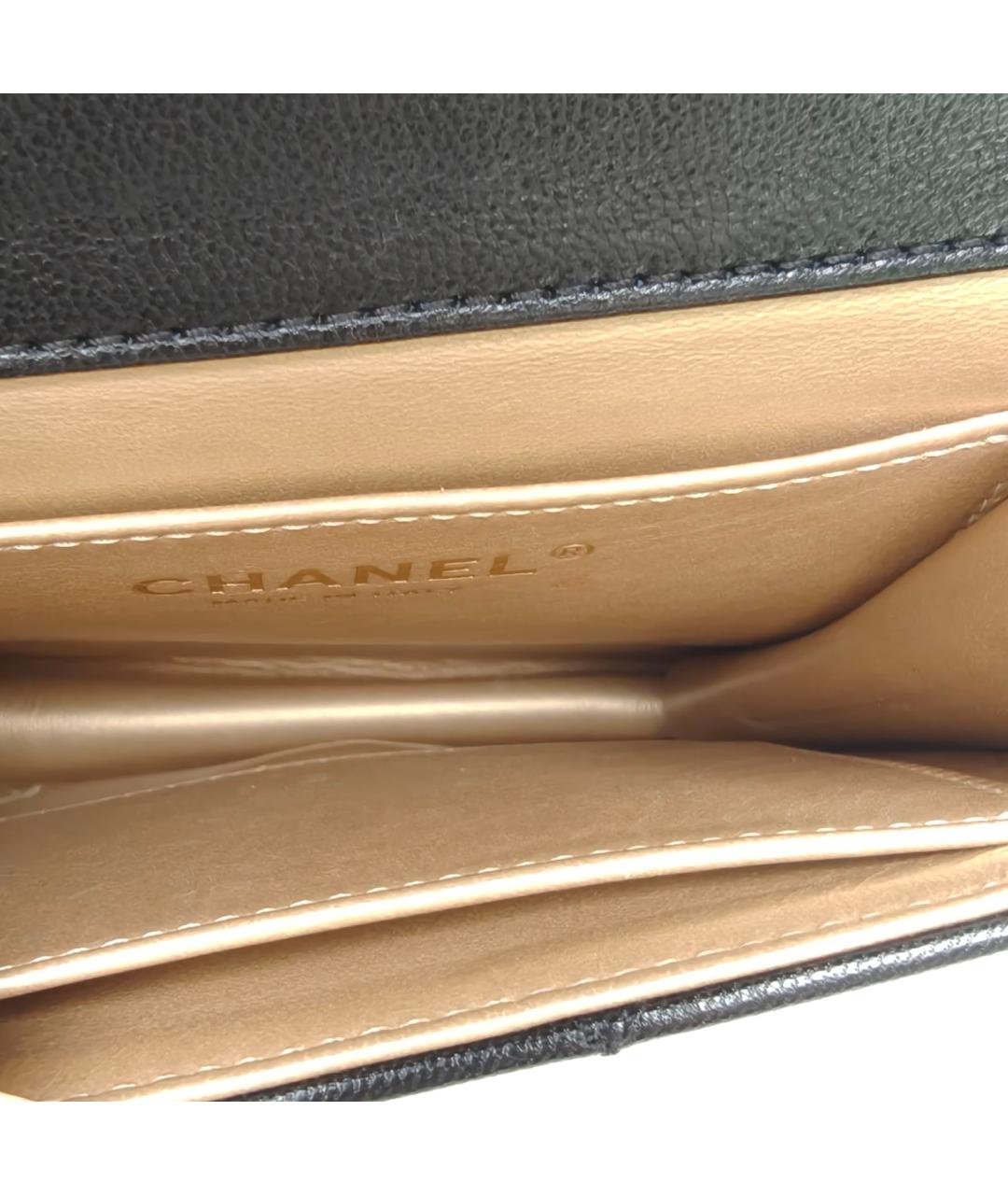CHANEL Черная кожаная сумка через плечо, фото 8