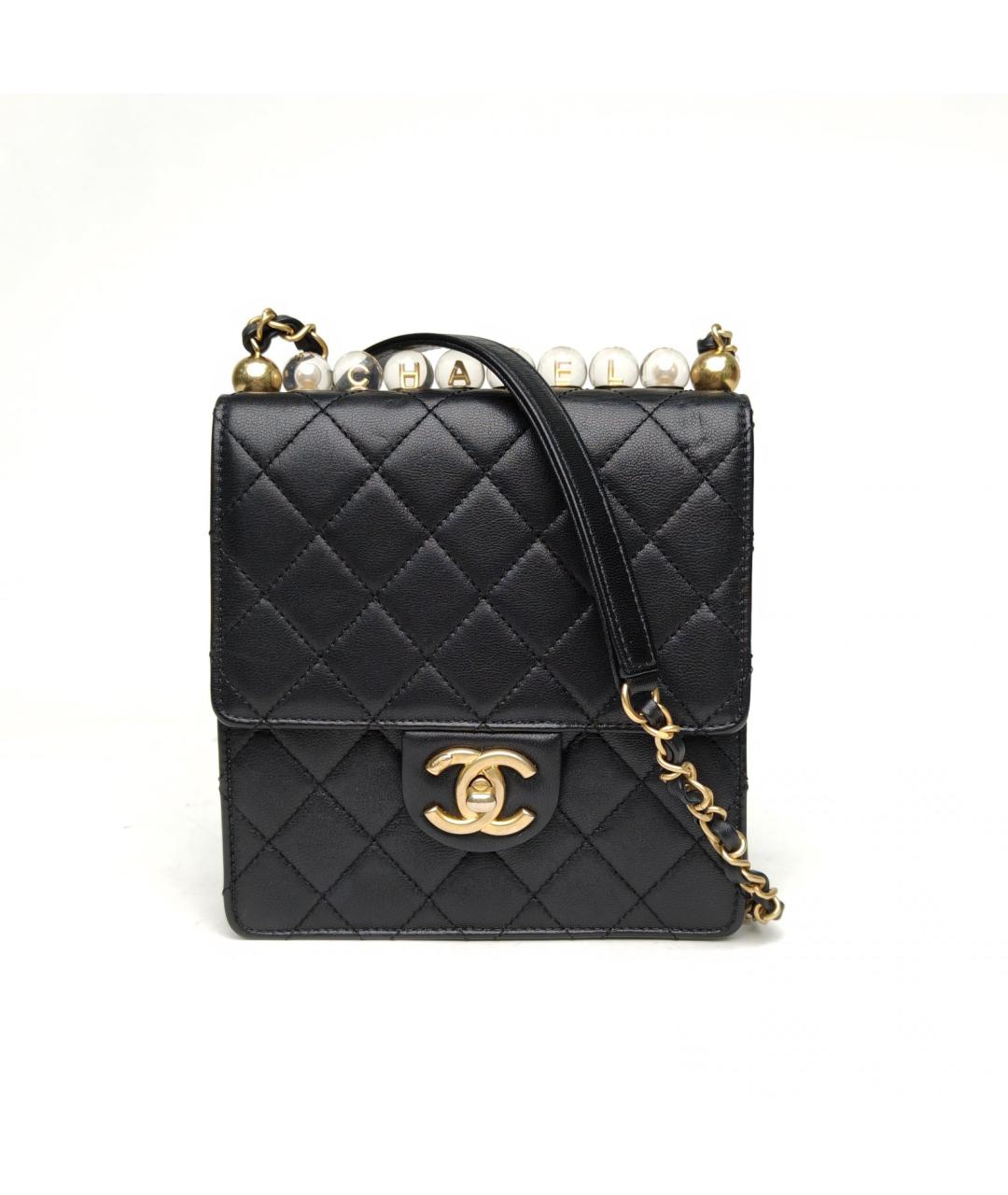 CHANEL Черная кожаная сумка через плечо, фото 2