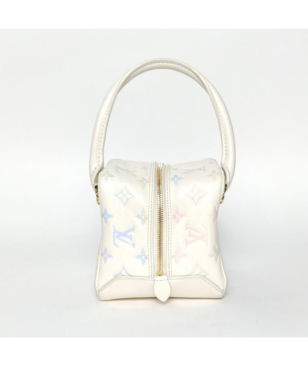 LOUIS VUITTON Белая кожаная сумка через плечо, фото 5