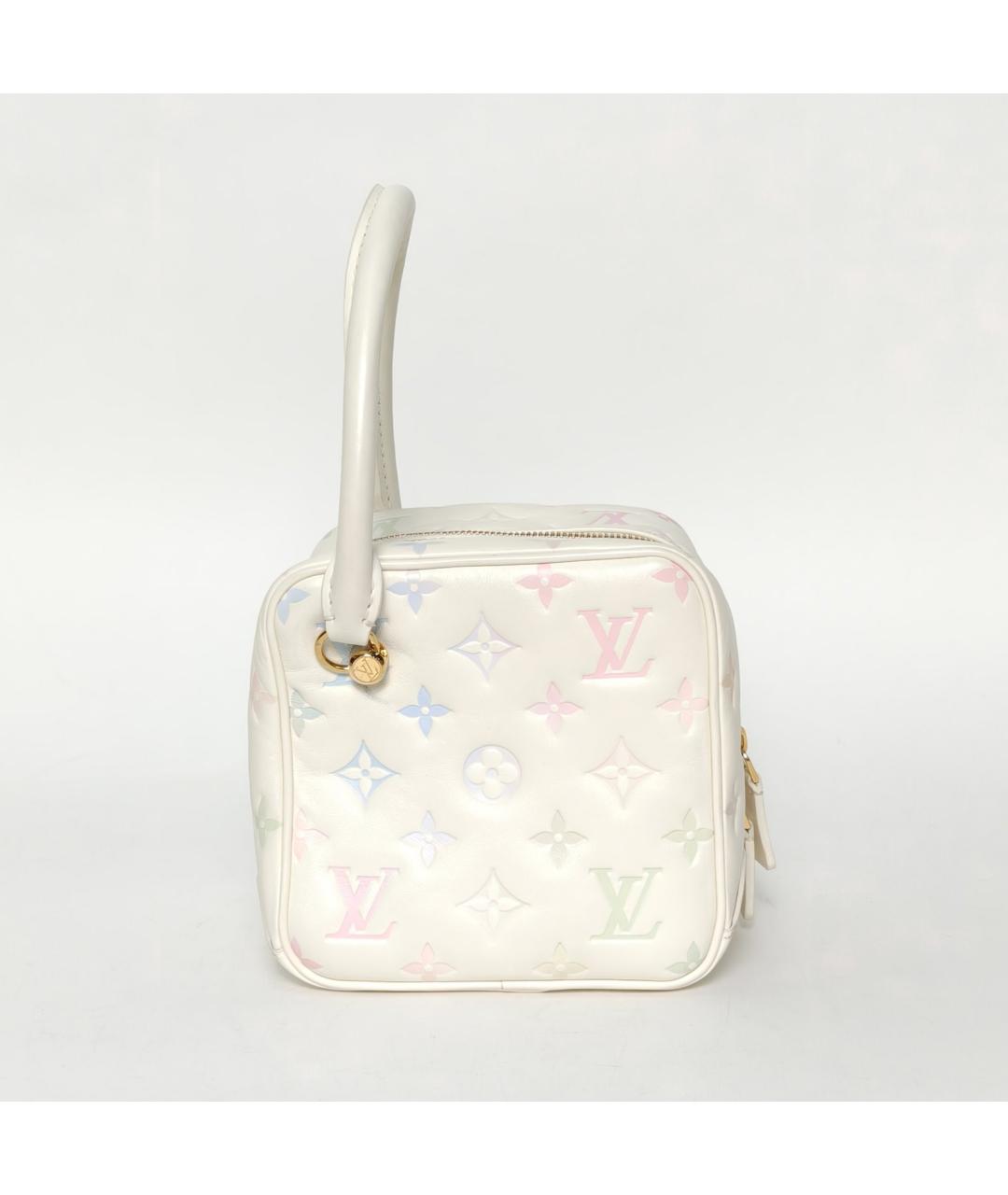 LOUIS VUITTON Белая кожаная сумка через плечо, фото 4