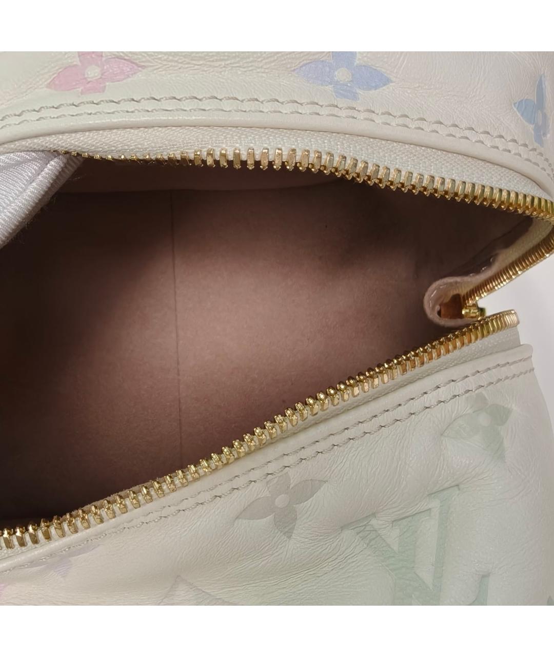 LOUIS VUITTON Белая кожаная сумка через плечо, фото 7