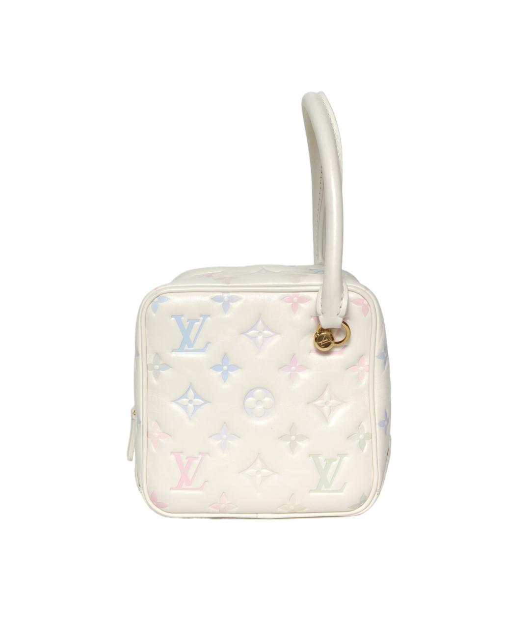 LOUIS VUITTON Белая кожаная сумка через плечо, фото 9