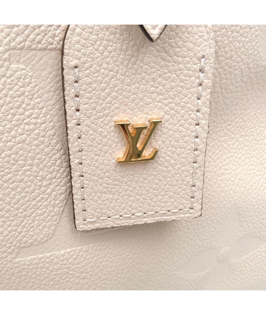 LOUIS VUITTON Белая кожаная сумка через плечо, фото 7