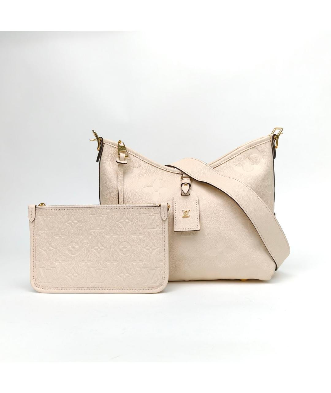 LOUIS VUITTON Белая кожаная сумка через плечо, фото 9