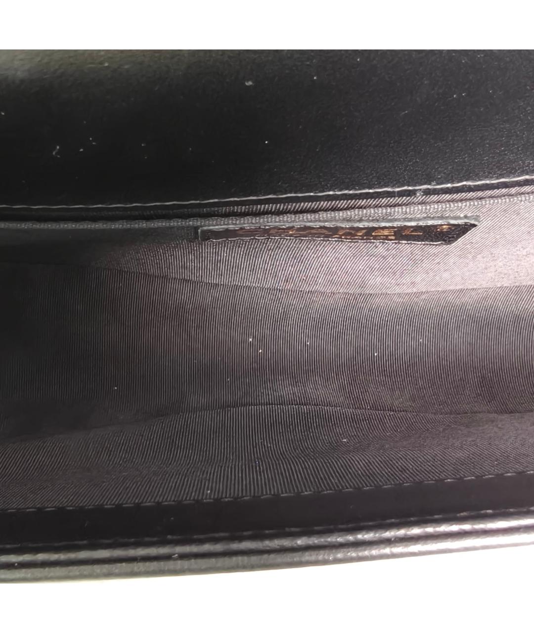 CHANEL Черная кожаная сумка через плечо, фото 8
