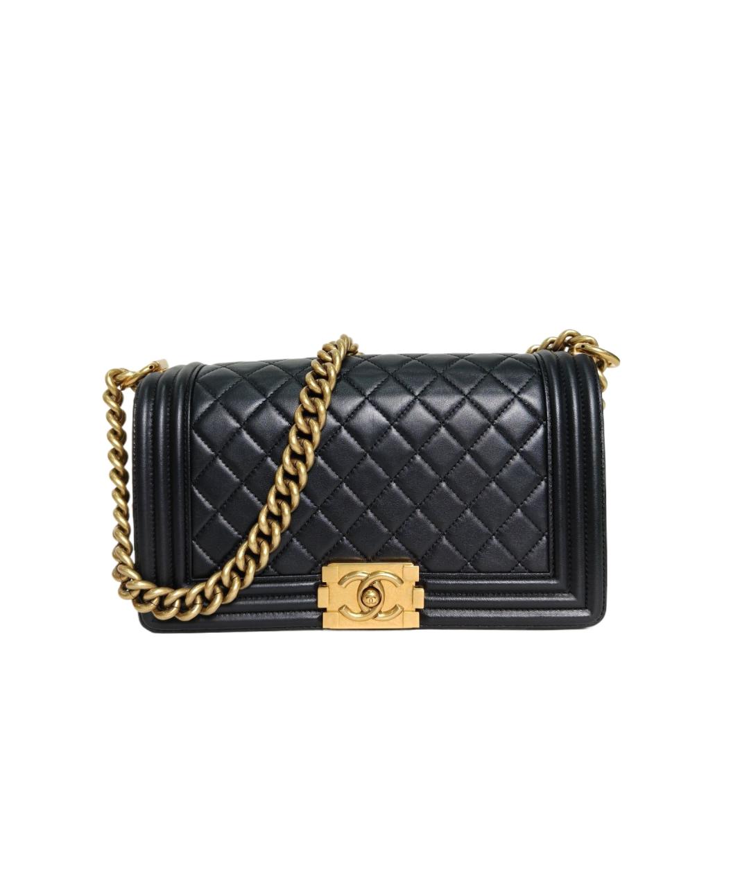 CHANEL Черная кожаная сумка через плечо, фото 10