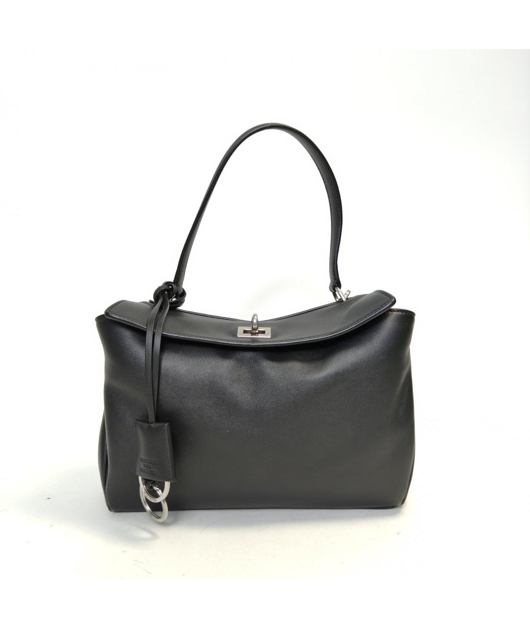 BALENCIAGA Черная кожаная сумка через плечо, фото 2