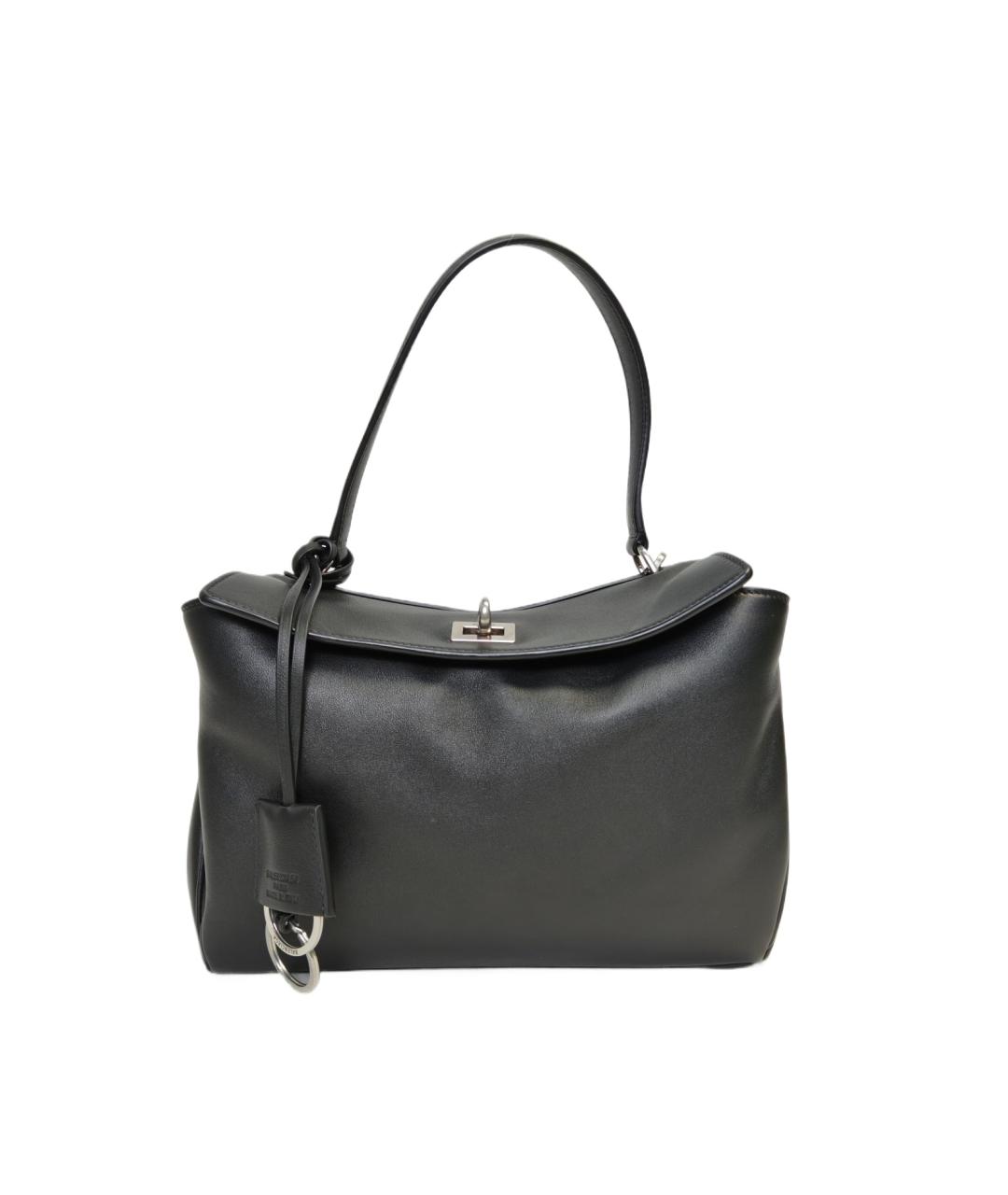 BALENCIAGA Черная кожаная сумка через плечо, фото 10