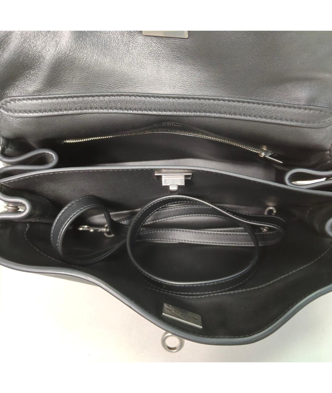 BALENCIAGA Черная кожаная сумка через плечо, фото 8