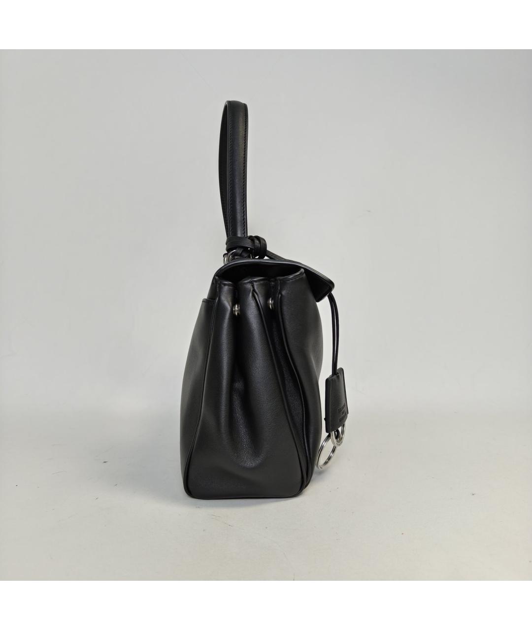 BALENCIAGA Черная кожаная сумка через плечо, фото 3