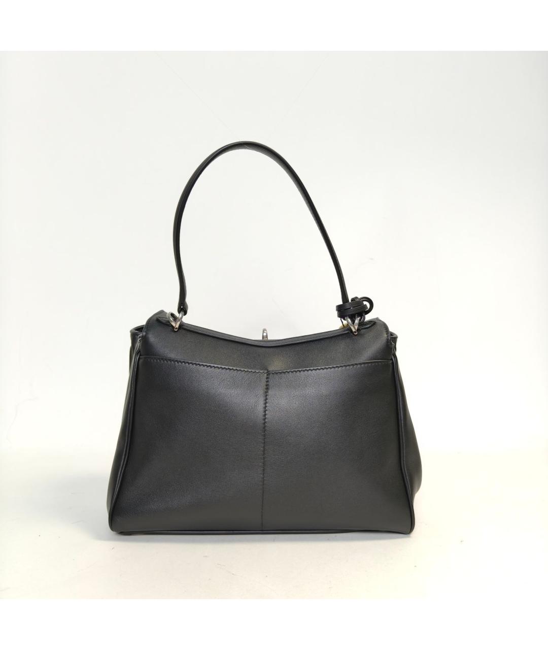 BALENCIAGA Черная кожаная сумка через плечо, фото 4