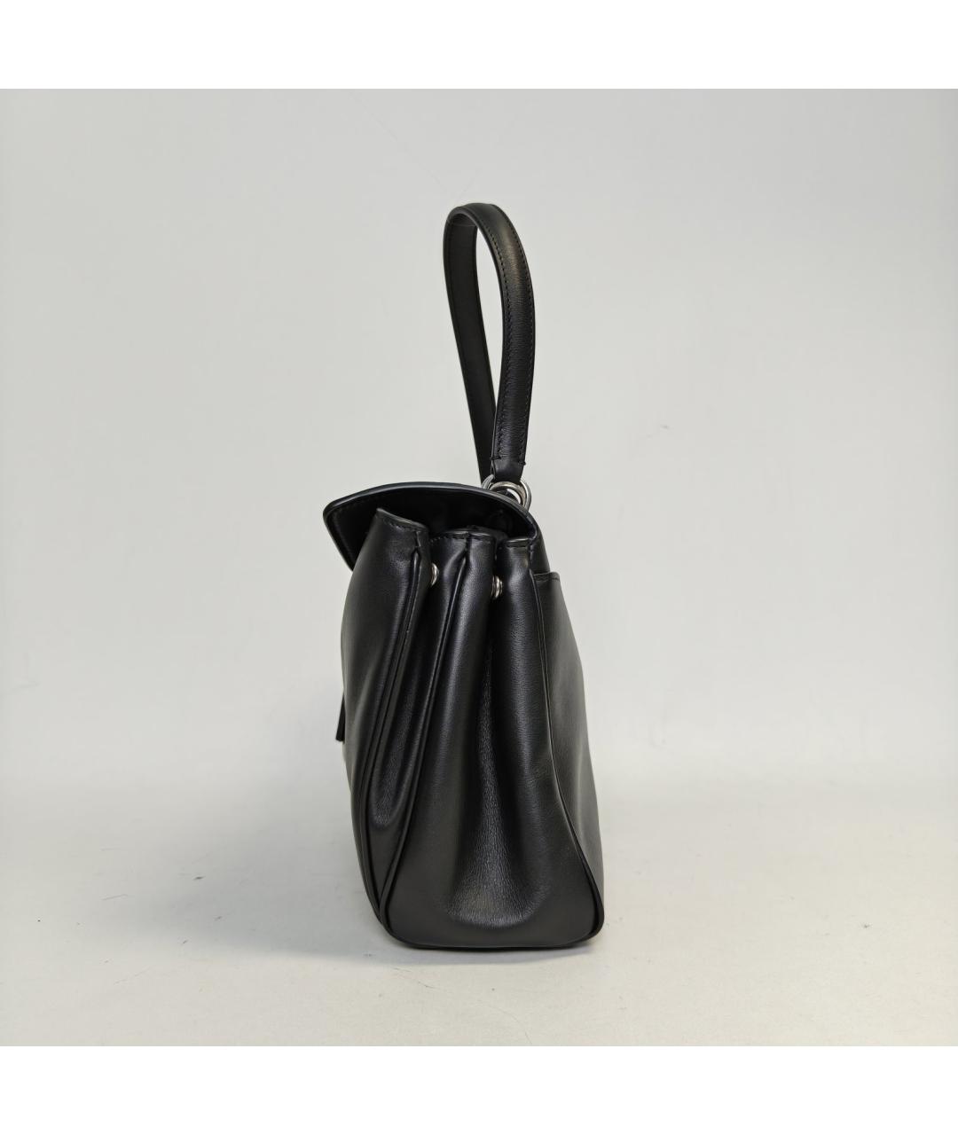 BALENCIAGA Черная кожаная сумка через плечо, фото 5