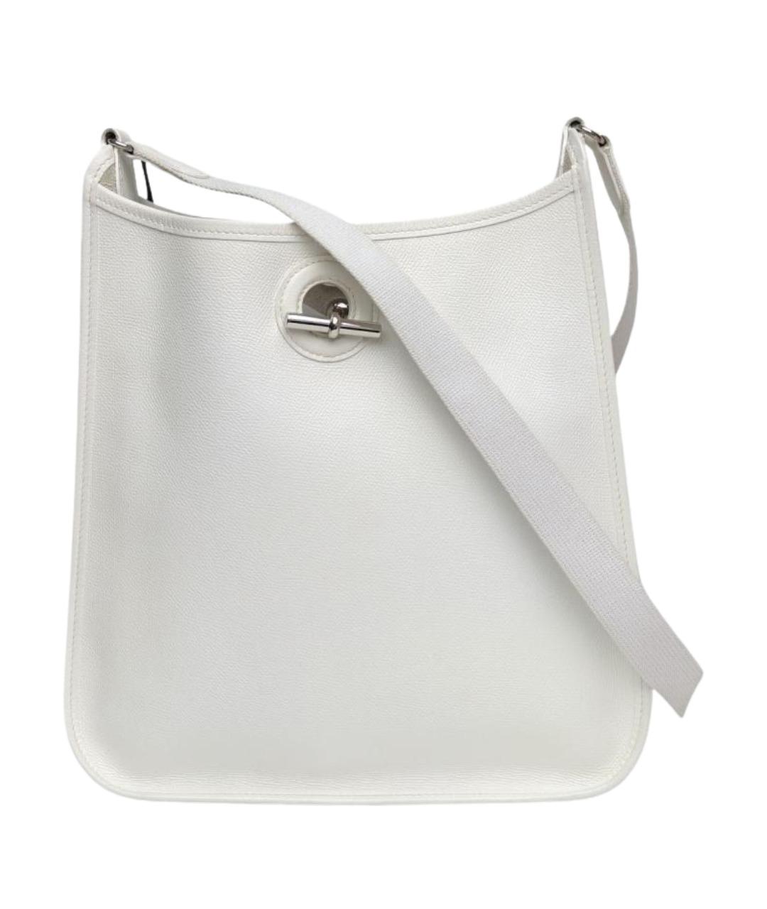 HERMES Белая кожаная сумка через плечо, фото 1