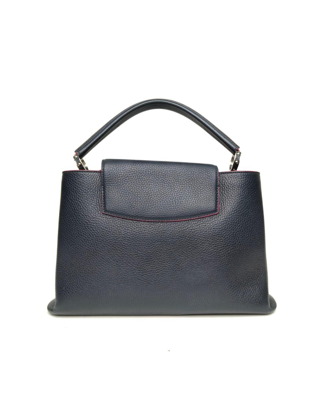 LOUIS VUITTON Черная кожаная сумка с короткими ручками, фото 8