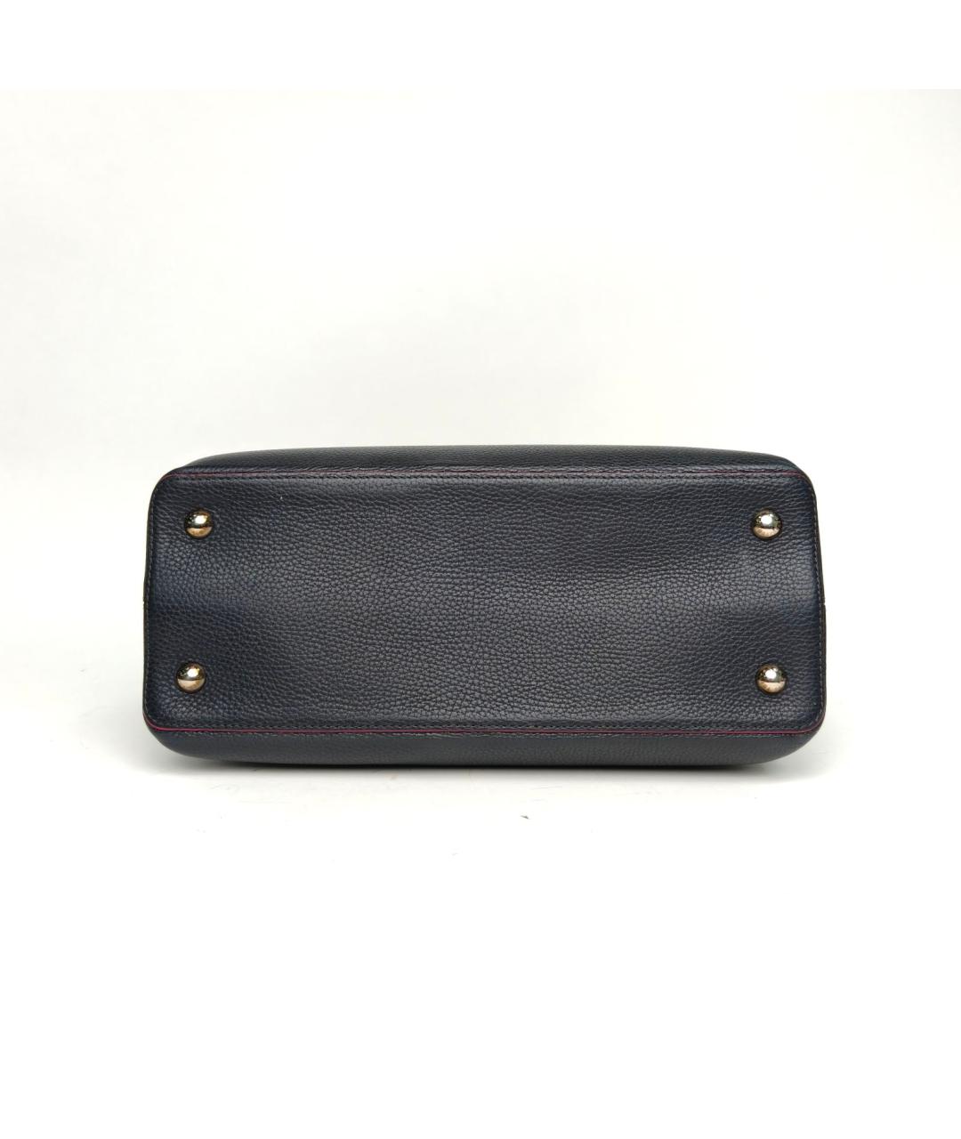 LOUIS VUITTON Черная кожаная сумка с короткими ручками, фото 9