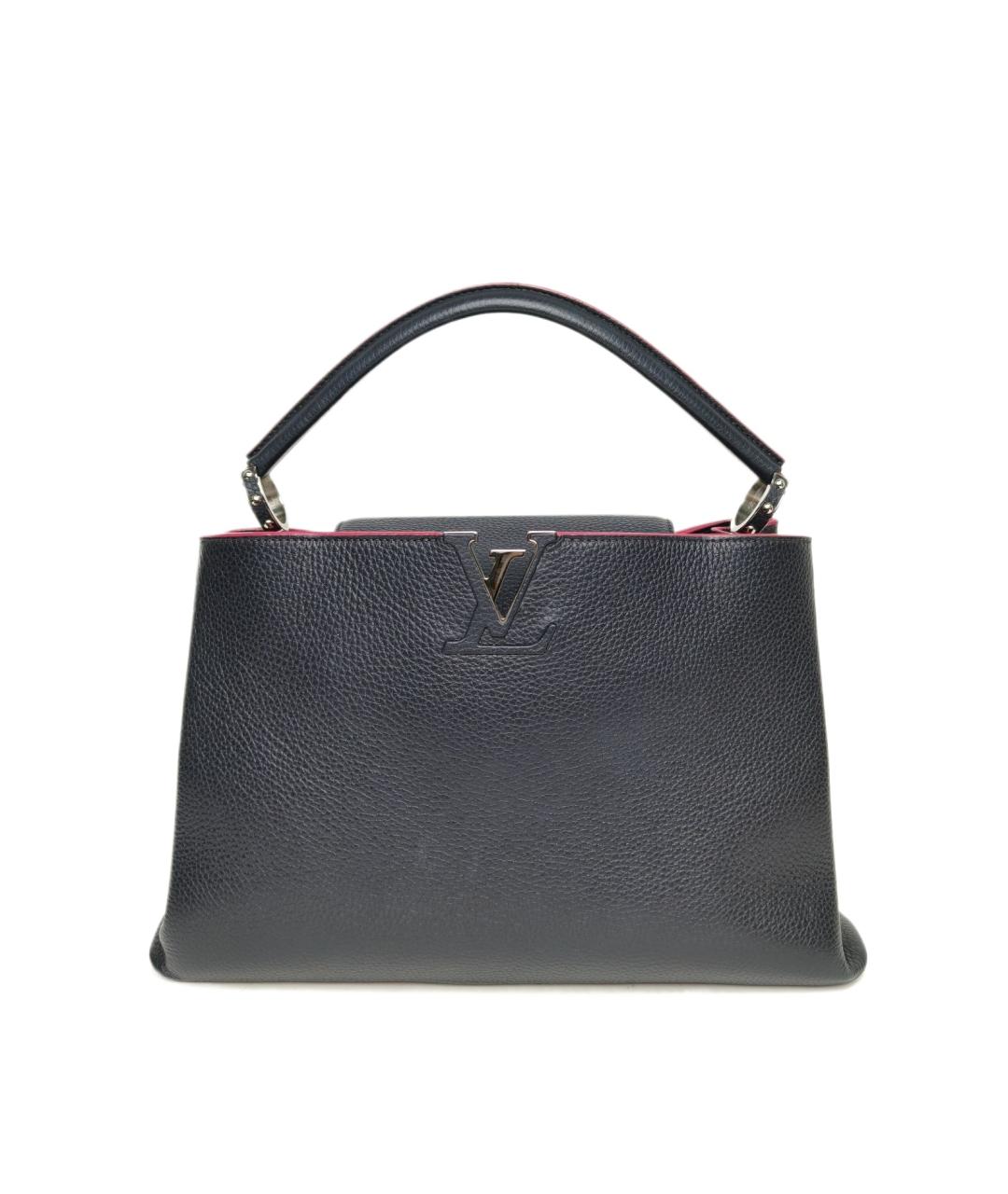 LOUIS VUITTON Черная кожаная сумка с короткими ручками, фото 10