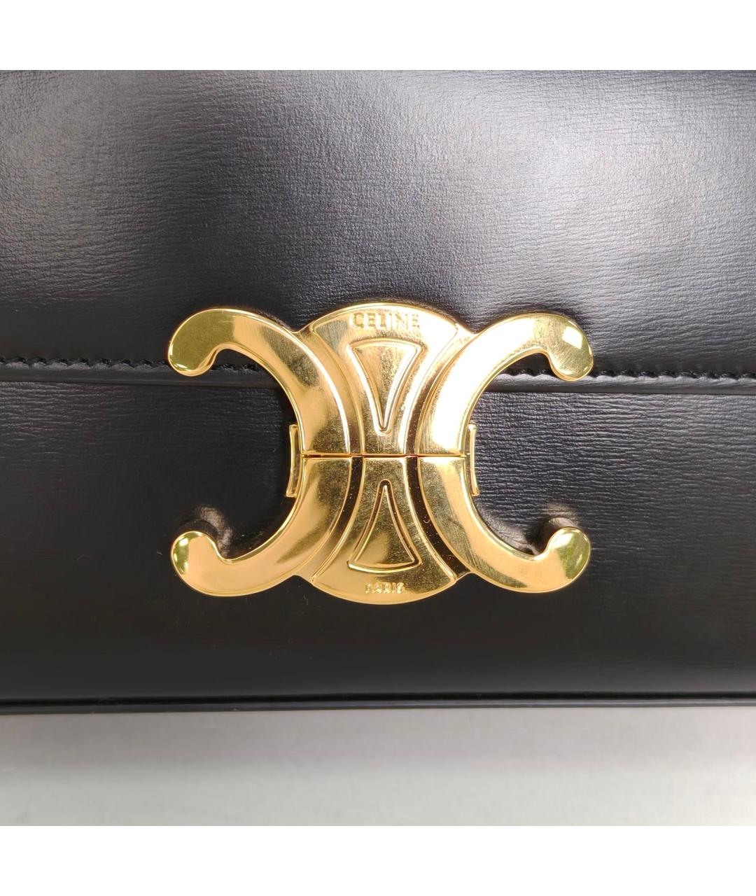 CELINE Черная кожаная сумка через плечо, фото 7